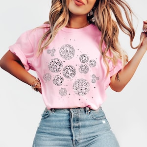 Disco Ball Shirt Comfort Colors Mirrorball Tee Last Disco Retro Tee Groovy Disco Bachelorette Party Tee Oversized Retro Tee Disco Ball Decor