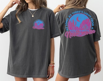 Neon Moon Comfort Colors Tee Shirt, Cactus T-shirt, Vintage Style Tshirt, Graphic Tee, Country Music Lover Gift, Boho Clothing