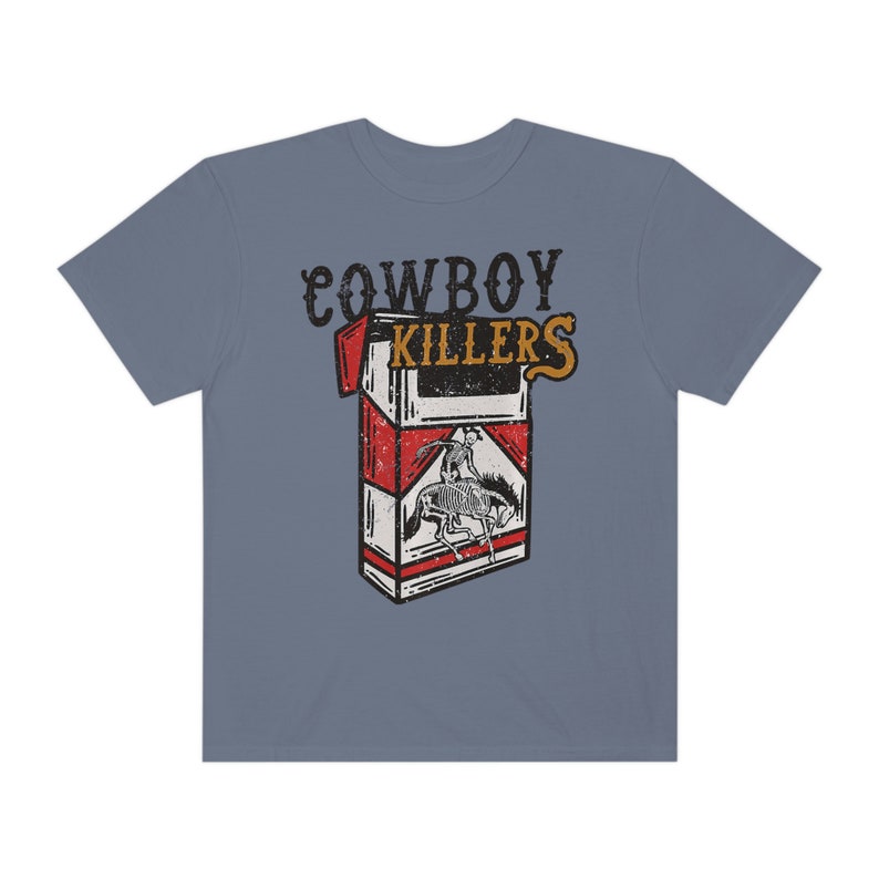 Comfort Colours Cowboy Killers Western Graphic Tee Shirt Oversized Country Concert T-Shirt Dress vintage Cowboy Boots Nashville Rodeo Shirt image 8