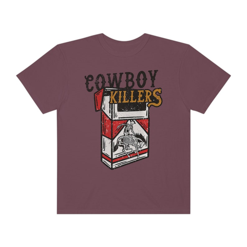 Comfort Colours Cowboy Killers Western Graphic Tee Shirt Oversized Country Concert T-Shirt Dress vintage Cowboy Boots Nashville Rodeo Shirt image 7