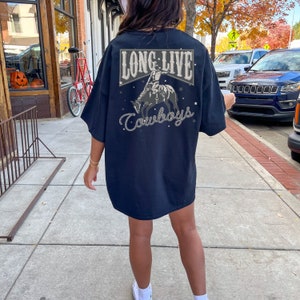 Comfort Colors Howdy T-Shirt Western Graphic Print Tee Oversized Country Concert Tshirt Dress Vintage Cowboy Bull Skull Nashville Rodeo Tee image 2