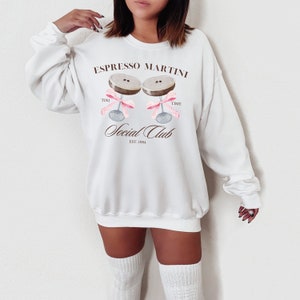 Espresso Martini Sweatshirt, Tini Time Espresso Crewneck, Espresso Martini Top, Martini Lover Gift, Coquette Clothing, Funny Martini Hoodies