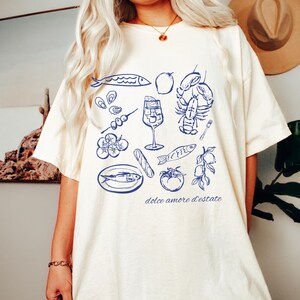 Italian Market Shirt, Comfort Colors Tomato Girl Shirt, Fisherman Aesthetic Tee, Coastal Aesthetics, Sardine Shirt, Vintage Fish Tshirt