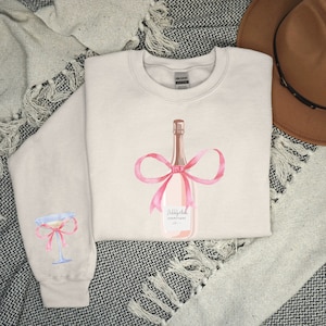 Champagne Bow Cheers Sweater main image 0