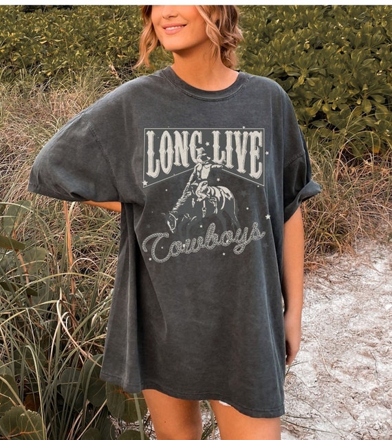 Women's Western Cowboy Graphic Tee - Vintage Rodeo Letter Print Short Sleeve Shirt