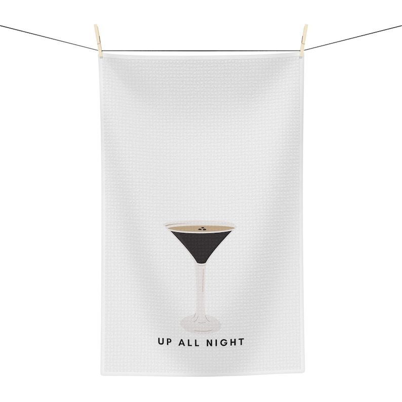 Kökshandduk för martiniälskare, present till kaffeälskare, inflyttningspresent, present till martiniälskare, kökstillbehör till espressoälskare, koffeinälskare bild 4