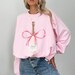 Champagne Bow Cheers Sweater main image 1