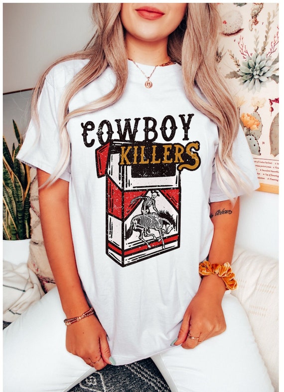 Comfort Colors Cowboy Killers Western Graphic Tee Shirt Oversized