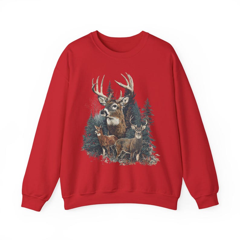 Hunting Season Country Girl Vintage Deer Sweatshirt Retro 90s Western Graphic Oversized Buck Shirt Cute Country Crewneck Nature Lover Shirt image 5