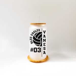 Sports Iced Coffee Cup, Sports Mom Tumbler, Volleyball Soccer Tumbler, Sports Player Tumbler, Sports Player Gift, Custom Gift,Custom Tumbler