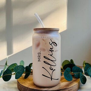 Personalized Future Mrs Glass Can Cup Glass, Future Mrs Glass, Wedding ...