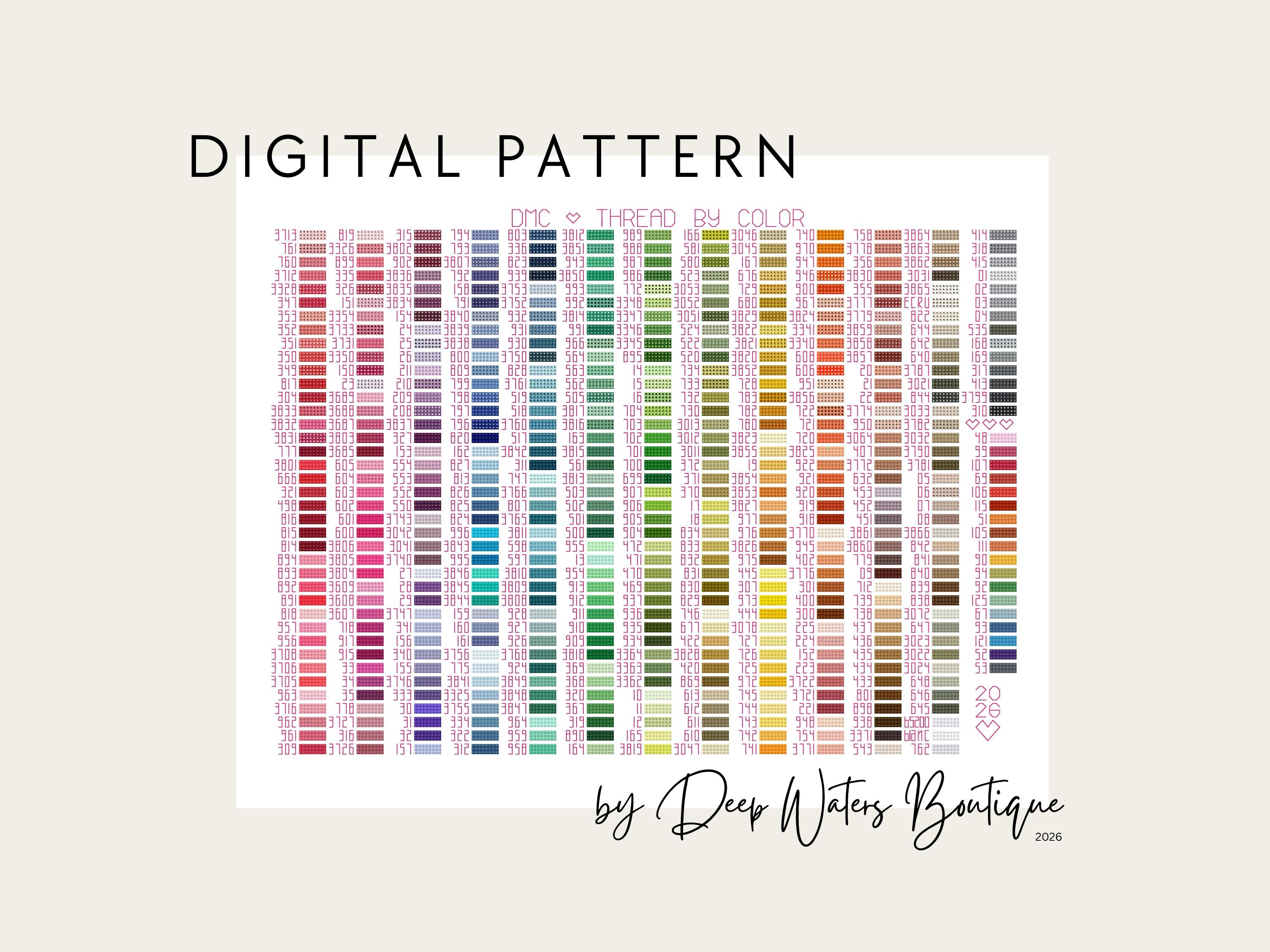 Dmc color chart pdf - Etsy 日本
