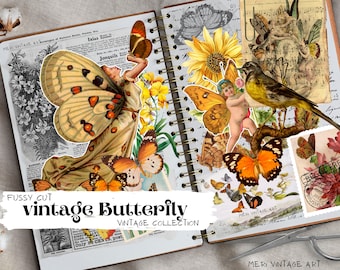 Butterfly Fussy Cut,vintage cut,junk journal kit Butterflies,Digital Butterflies,Printable Butterflies,Butterfly Ephemera,Floral,Butterflies