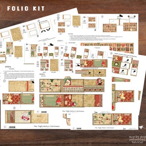 Christmas Folio, Junk Journal Kit, Folding Folio, Letters to Santa ...