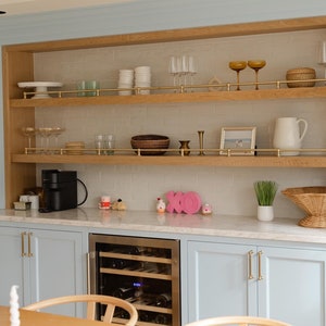 Brass Gallery Rail attaches to top perimeter of antique desks, bookcases, cabinets and shelving.