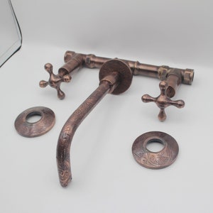 Rubinetto da bagno a parete in rame vintage, abbraccia il fascino del rubinetto in stile vintage