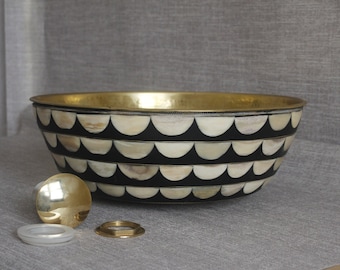 Lavabo de un seno de latón macizo: elegancia atemporal para su baño