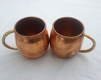 Authentic Handcrafted Copper Mugs (16 oz.)-Handmade Moscow Mule Copper Mugs