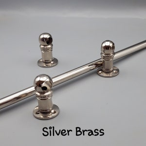 Brass Gallery Rail attaches to top perimeter of antique desks, bookcases, cabinets and shelving. image 9