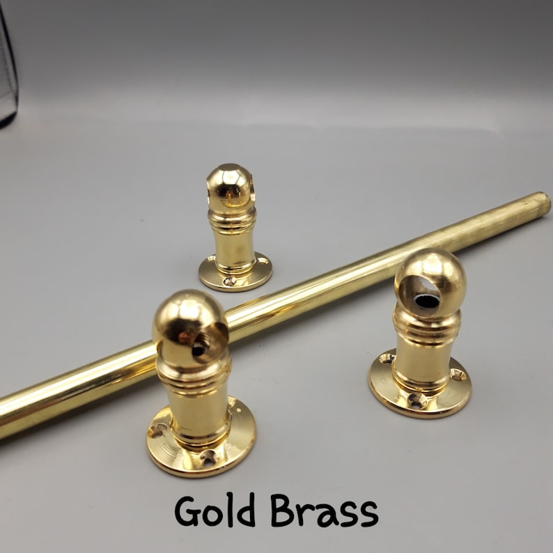 Brass Gallery Rail attaches to top perimeter of antique desks, bookcases, cabinets and shelving. image 10