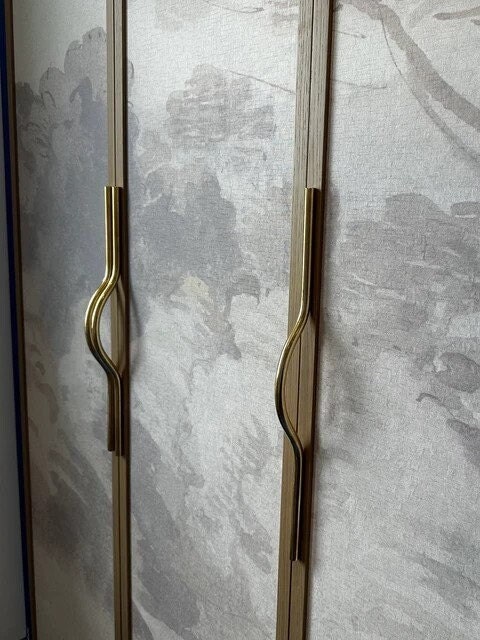 Modern Curved Arch Brass Cabinet Handle, 24 INCH Cabinet Pull Handles ...