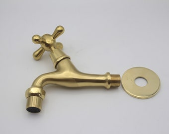 Unlacquered Brass Faucet, Moroccan Handmade Water Tap: A Touch of Moroccan Style for Your Home