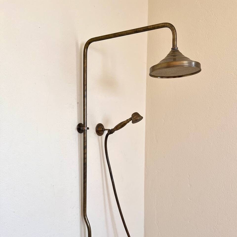 Agde Bronze  Rainfall Shower System - Elevate Your Daily Ritual ,Solid Brass Exposed shower Head with Handheld,