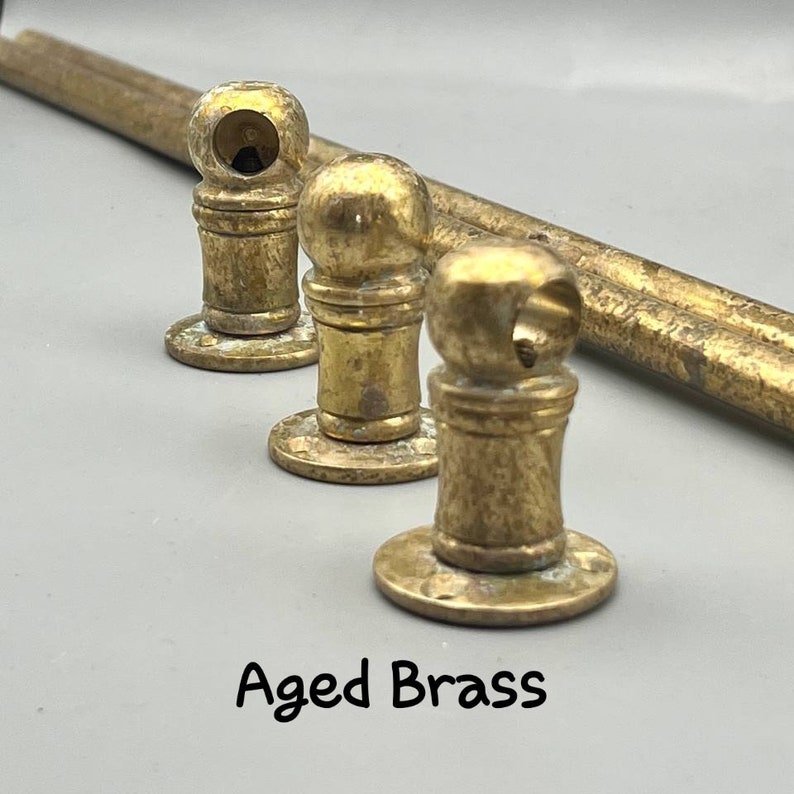 Brass Gallery Rail attaches to top perimeter of antique desks, bookcases, cabinets and shelving. zdjęcie 8