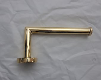 Solid Brass Toilet Paper Holder , shape L Powder Room Roll Holder