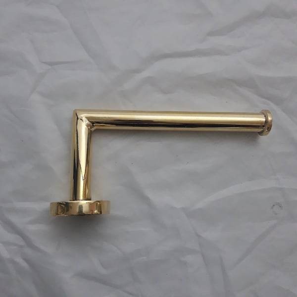 Solid Brass Toilet Paper Holder , shape L Powder Room Roll Holder
