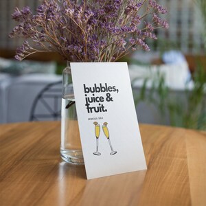 MODNY znak do wydrukowania mimosa bar brial bachelorette baby shower