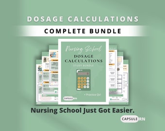 Dosage Calculations for Nursing Students | Nursing Math & Dimensional Analysis Bundle