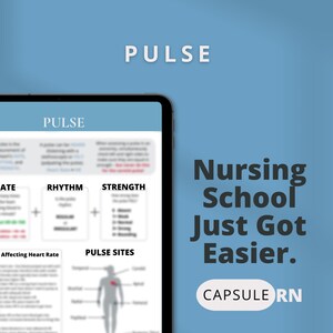Puls-Lernbogen | Krankenpflege-Schülerinnen | Digitaler Download