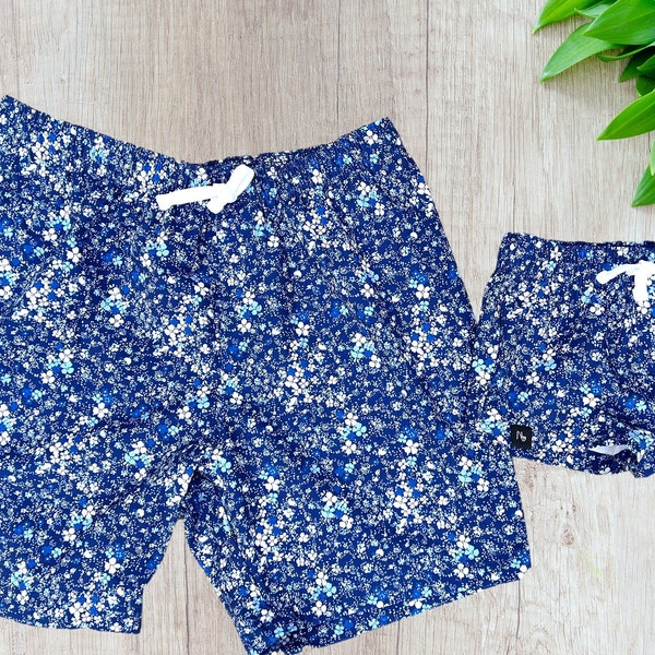 Father Son Deep Sea Floral Matching Swimsuits