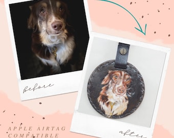 Llavero de piel personalizado para mascotas con grabado 3D, adorno personalizado para mascotas, regalo para amantes de los perros, colgante único para bolso