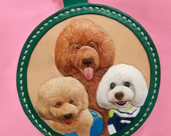 Custom 3D Pet Keychain | Personalized Pet Keyring | Unique Handcrafted Leather Keychain | Perfect Gift for Pet Lovers | Memorial Keepsake
