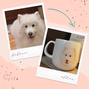 Personalized Hand-Painted Ceramic Pet Mug | Custom Pet Dog Cat Portrait Mug | Traditional Ceramic Art | Unique Pet Keepsake