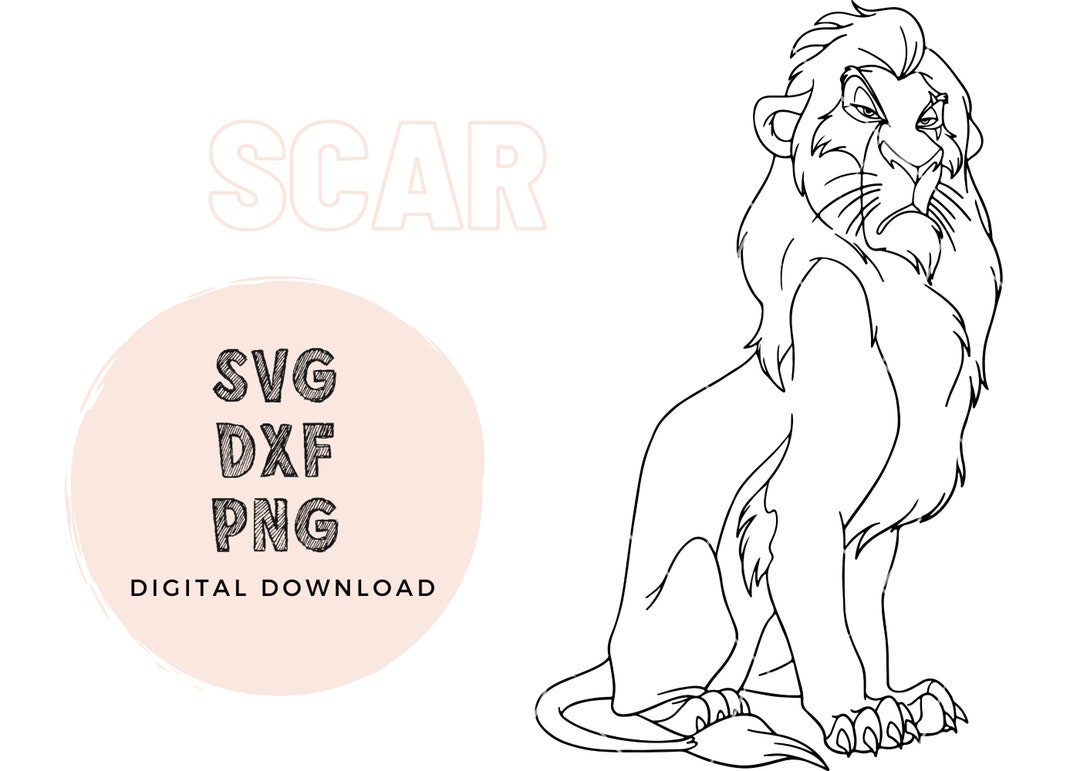 Scar SVG Lion King SVG Scar From Lion King SVG Scar Png Etsy
