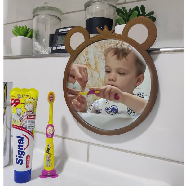 Miroir pour enfants | Miroir en forme d'animal | Miroir animalier| Miroir animal pour enfants | Miroir de salle de bain | Miroir lapin | Miroir Teddi Ours