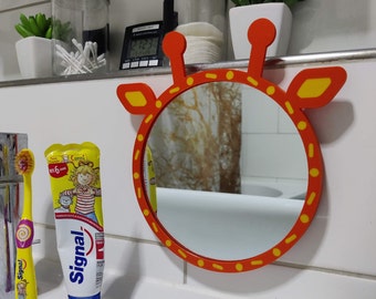 Giraffe Kids Bathroom Mirror | Bathroom Decor |3D Printed Animal