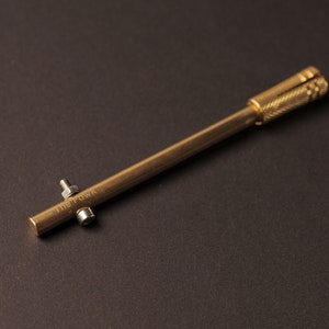 The Powk Brass , Nadelhalter, Nadelhalter, Stift, Tattoo Künstler Zubehör, handgemacht, Stickpoke, Lehrling, Anfänger, Profi
