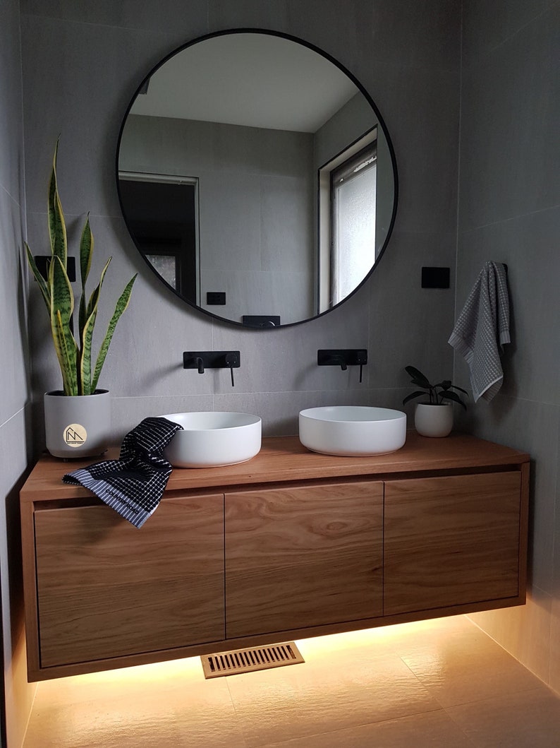 Amazing Bathroom Timber Vanities Custom Furniture Tasmania Locally Handcrafted Recycled