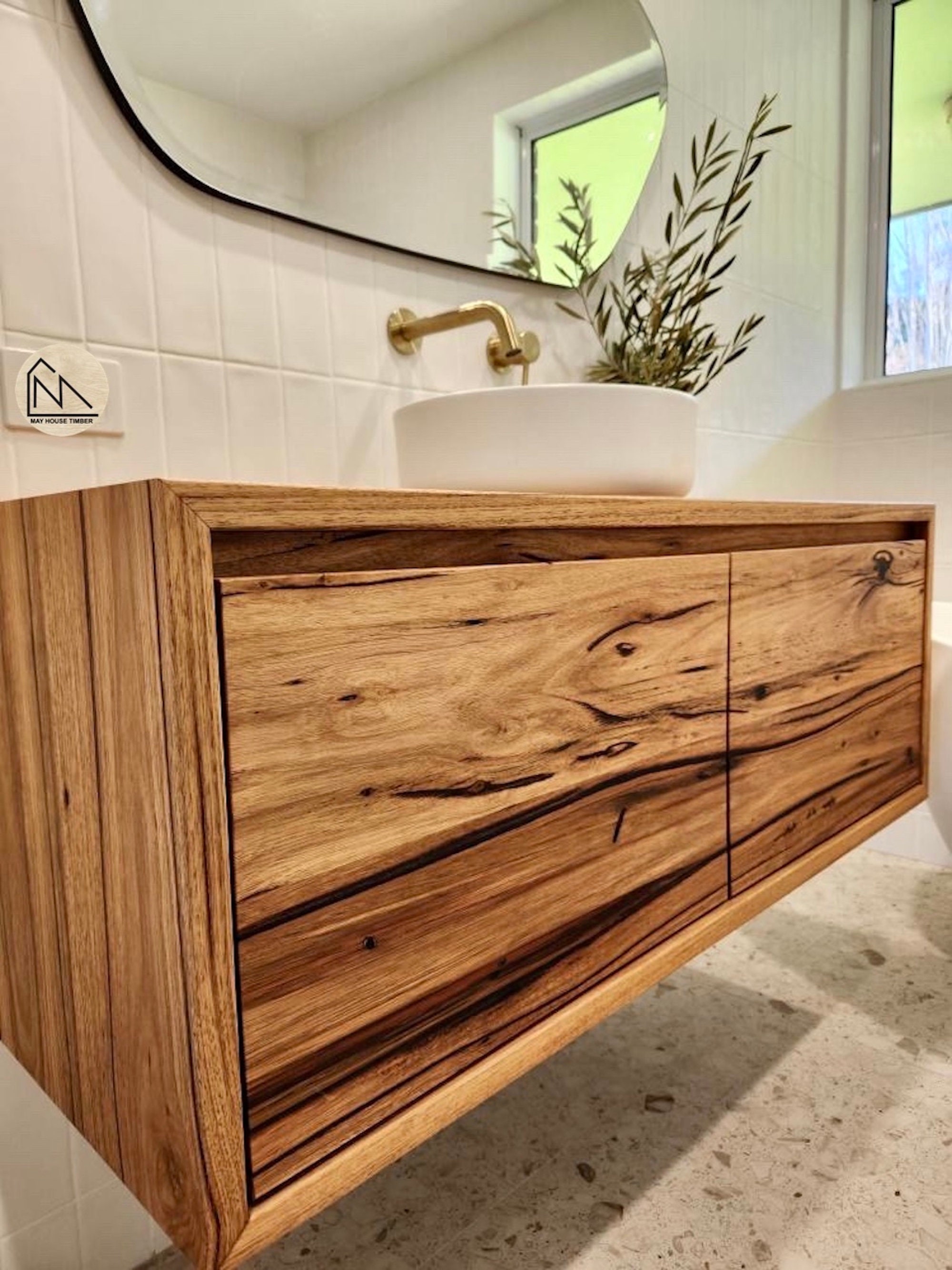 Stunning Tassie Oak Bathroom Vanities Tasmanian Made Custom Furniture