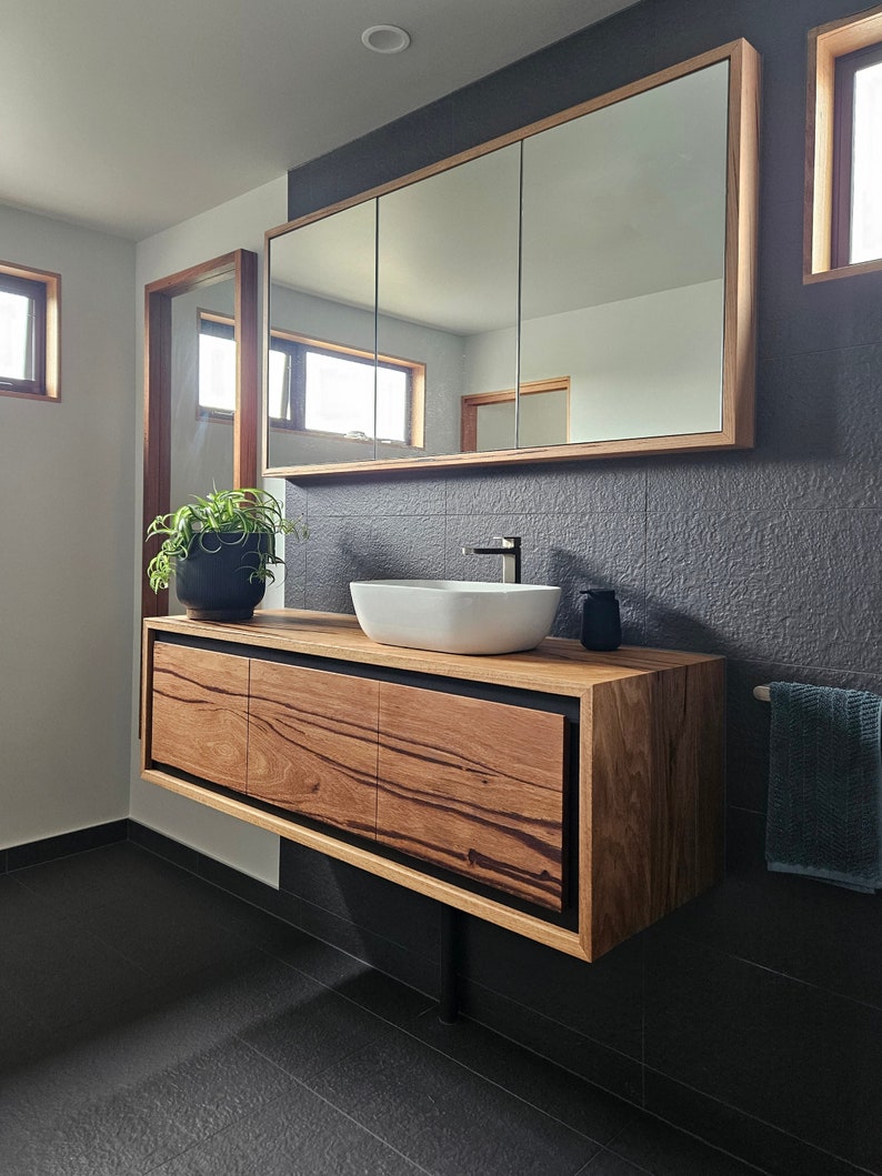 Timber Vanity Bathroom Cabinet Tasmanian Made Furniture Hobart Custom ...