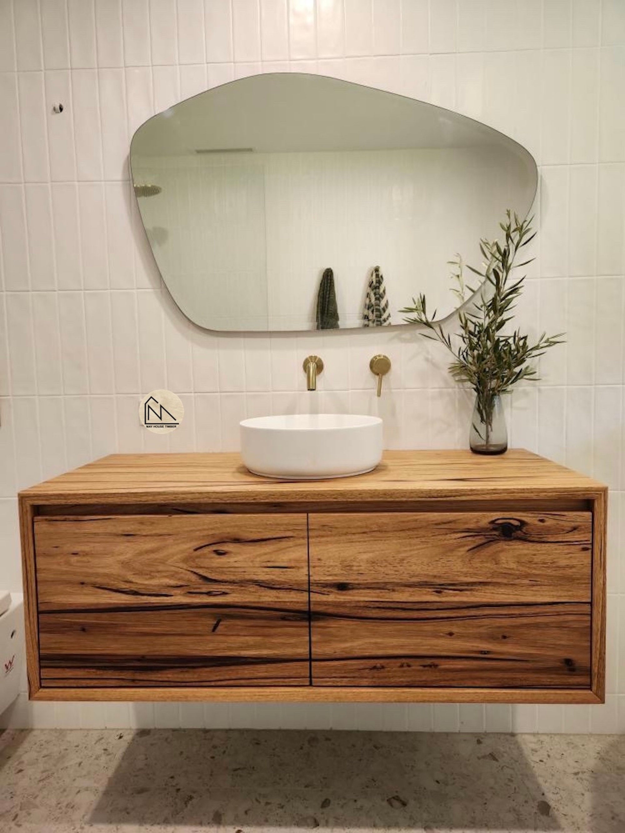 Stunning Tassie Oak Bathroom Vanities Tasmanian Made Custom Etsy