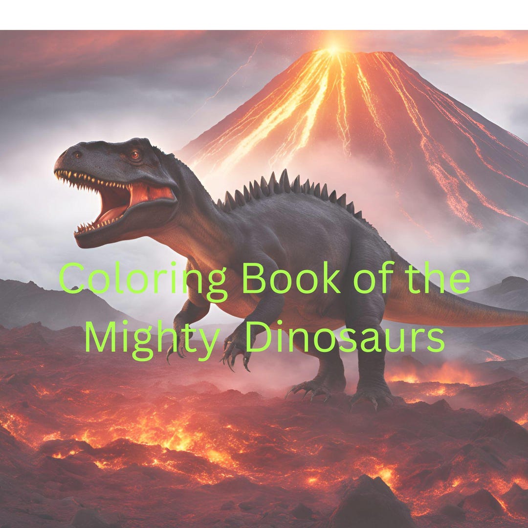 Dinosaurs, Coloring Book of the Mighty Dinosaurs - Etsy
