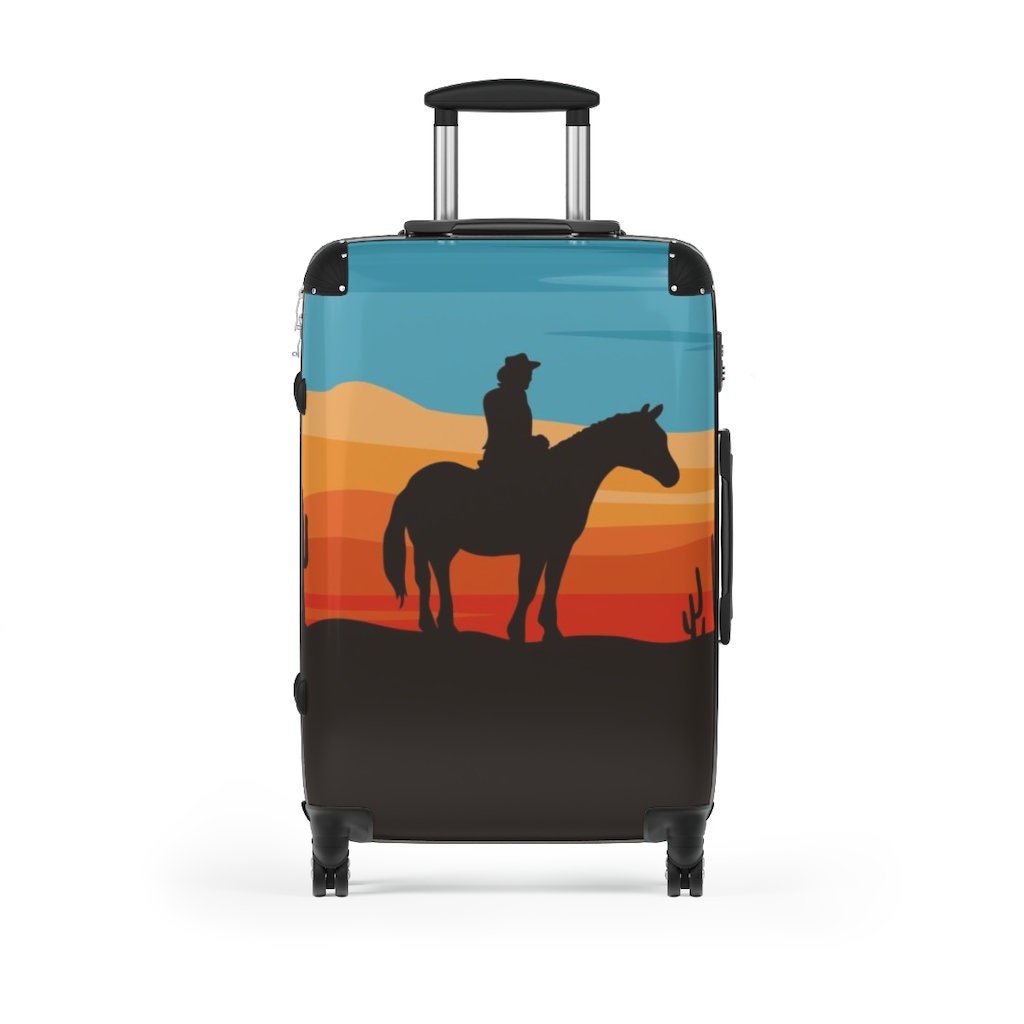 Western Horse Art 3-Piece Wheeled Luggage Set