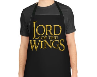 Lord of the Wings Apron Cook Chef Baker BBQ Restaurant Funny Culinary Christmas Birthday Gift Men Women Valentine's Mother Father's Day