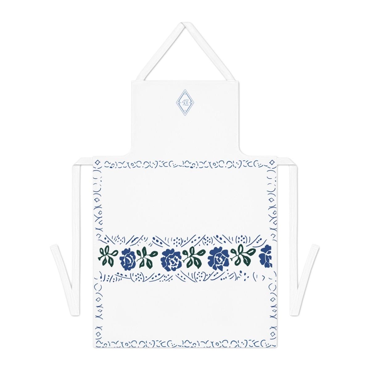 Dani's Midsommar Apron With Runes Light Blue USA Ship