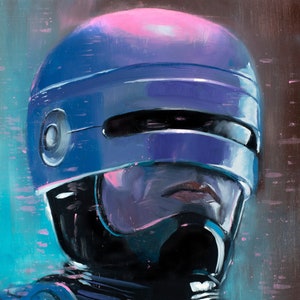 RoboCop II 8x10&quot; Print // 80&#39;s // Room Decor // Fan Gift // Artist Print Signed // Wall Art // Vintage Retro Art